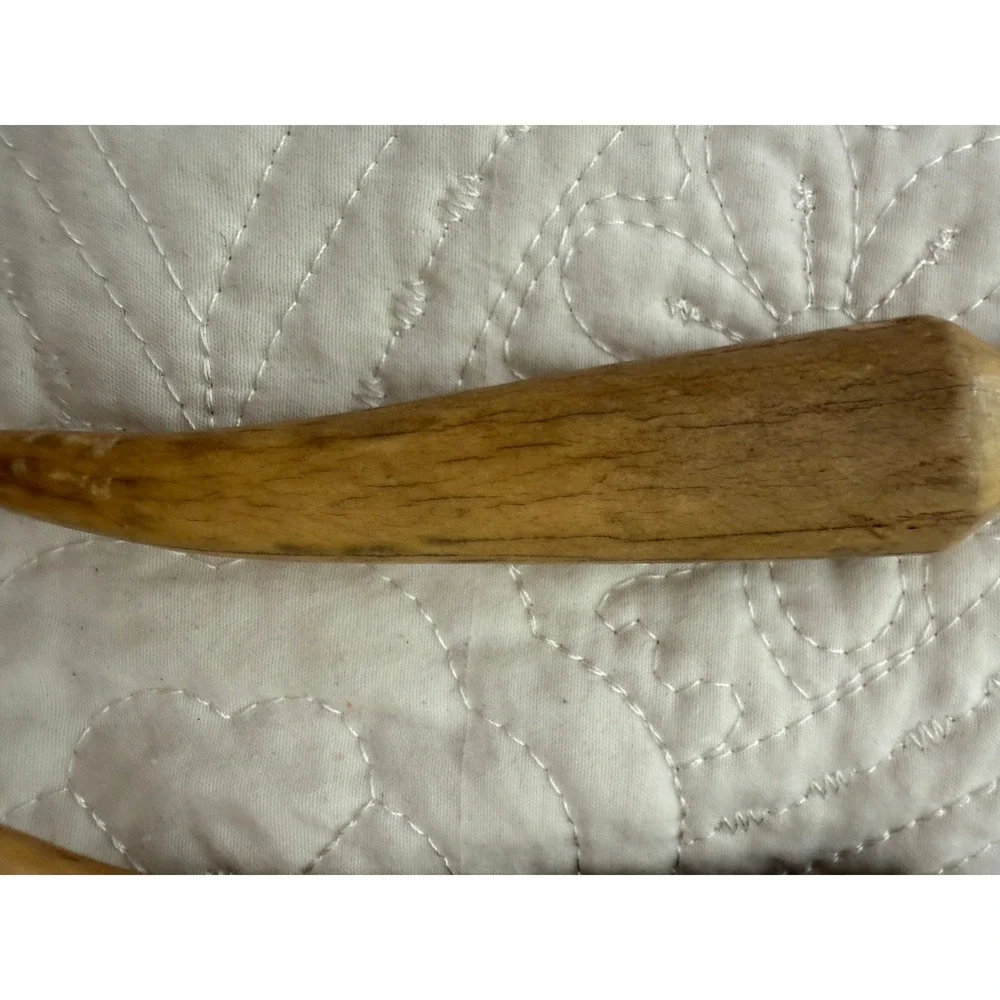 J. Sanderson & Son Steak‎ Knives 5pc Stag Horn Handle Sheffield England Silver